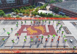 Interdisciplinary Science and Technology Building 7 at Arizona State University in Tempe. The bubble deck offset solid concrete and reduced slab weight.