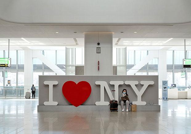 LaGuardia Airport, Terminal B, in New York.