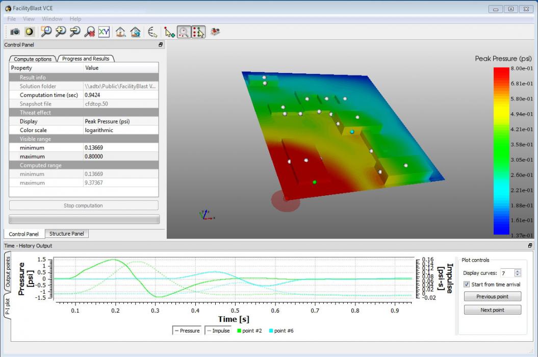 Screenshot of FacilityBlast software