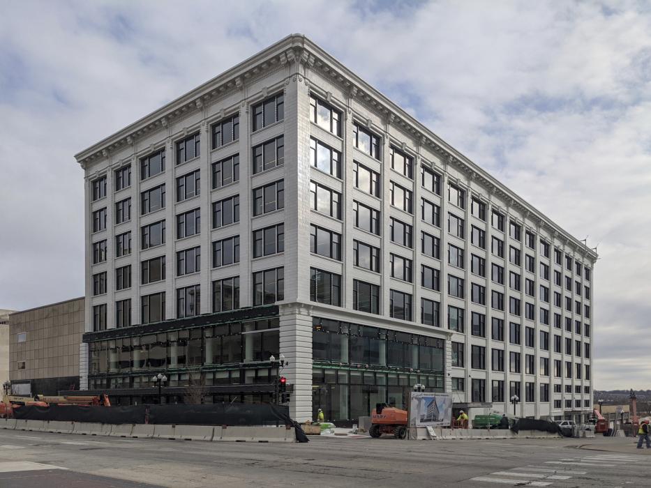 The renovation restored the original appearance of the windows and terra-cotta elements. When construction is complete,  the building is expected to be named a National Historic Landmark.