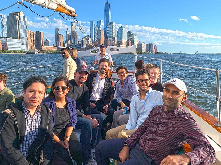 As part of a 2022 company-sponsored outing, members of our New York sustainability team enjoy a boat tour on the Hudson River. Regular departmental outings help express the firm’s appreciation for staff, encourage team building and stimulate creativity.