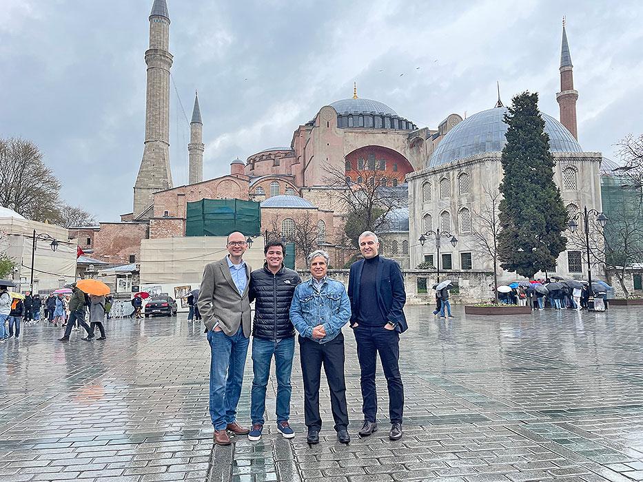 Vice President Onur Ihtiyar, Project Engineer Francisco Galvis, Managing Principal and Forensics Practice Co-Leader John Abruzzo and Principal Kerem Gulec on the ground in Istanbul, Turkey.