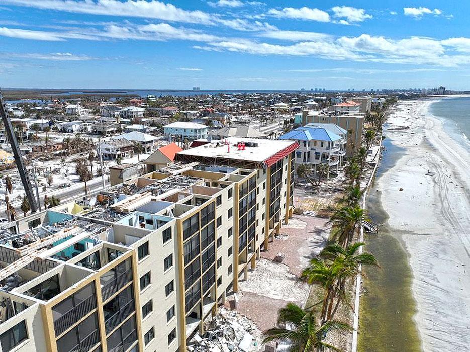 Beachfront properties across 16 counties in Florida were hit especially hard by Hurricanes Ian and Nicole.