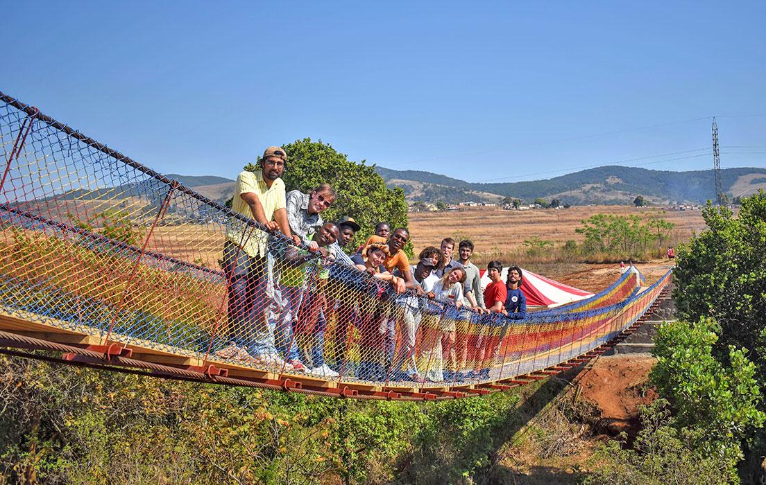 Pedestrian bridges funded in Eswatini (formerly Swaziland) in southern Africa allow safe year-round passage to markets and schools for more than 7,000 people. 