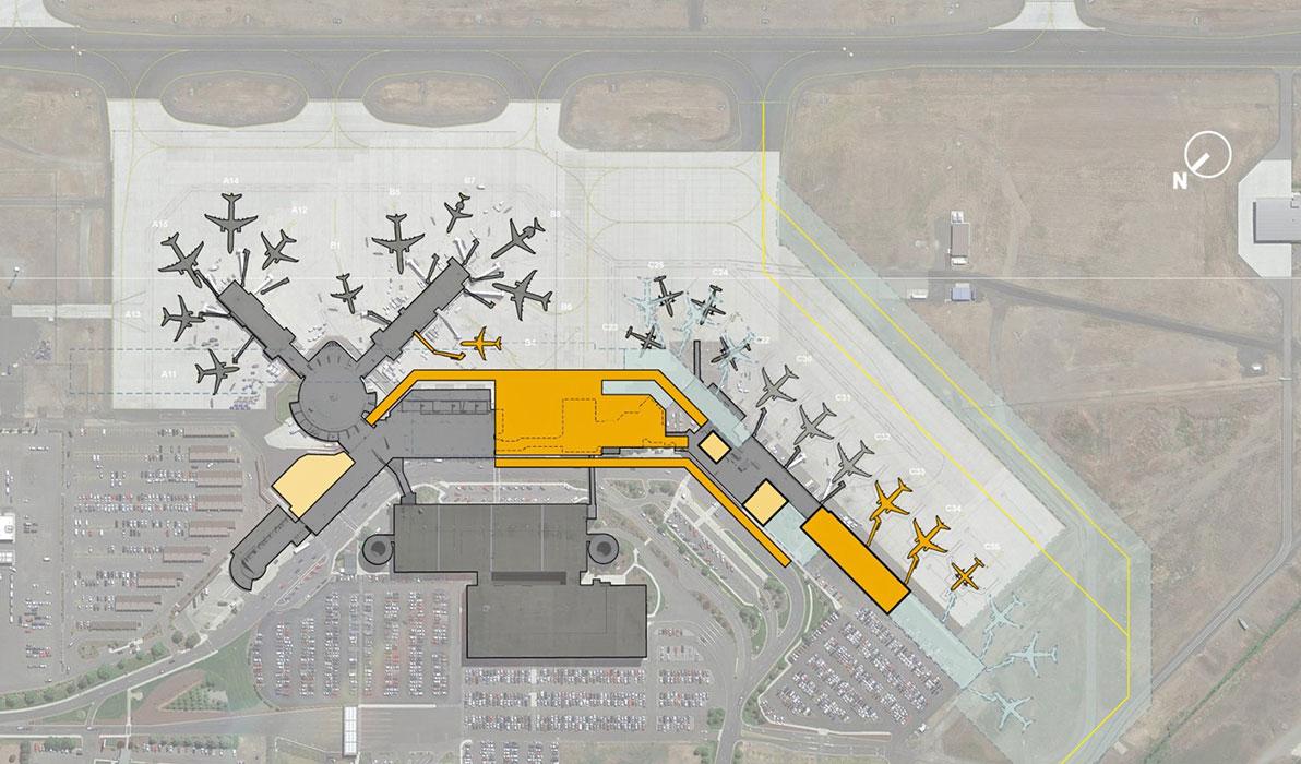 Terminal renovation and expansion program at Spokane International Airport in Washington.