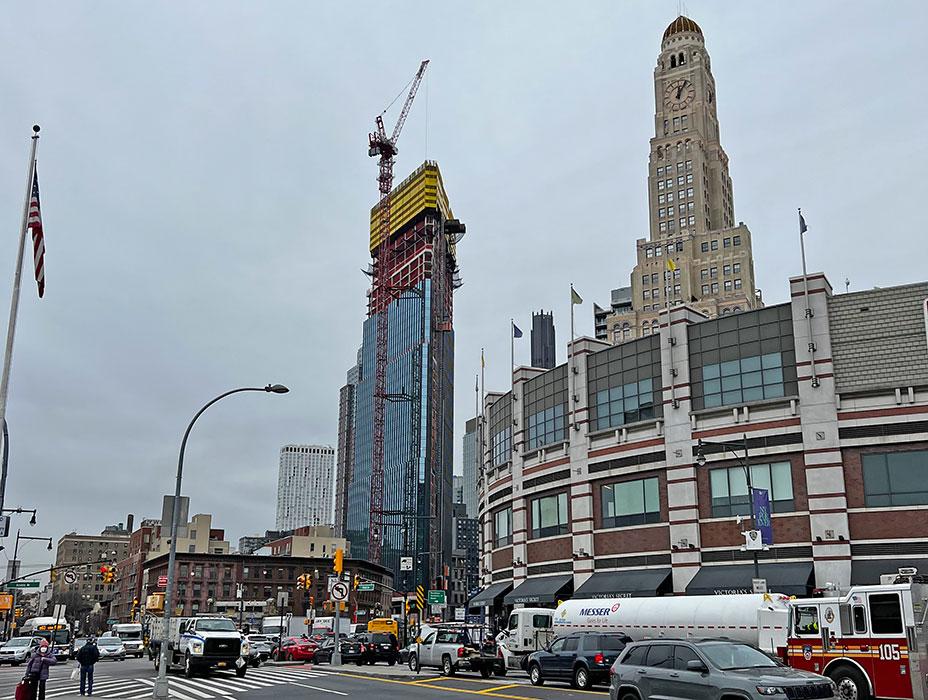 February 2023 topping out ceremony for 100 Flatbush in Brooklyn, New York.