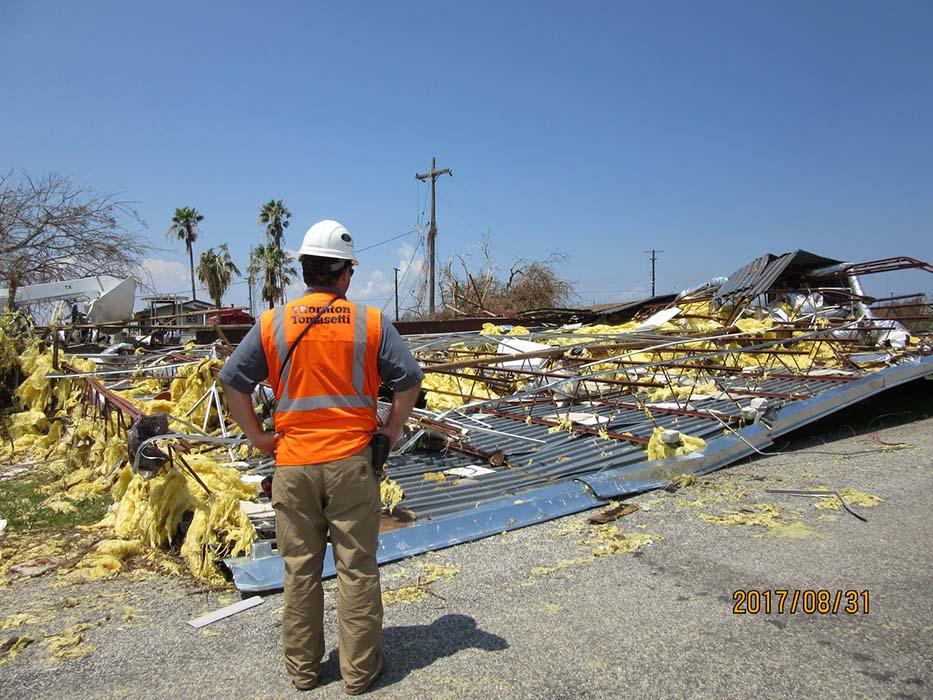 Thornton Tomasetti surveys wind damage from Hurricane Harvey in Texas.