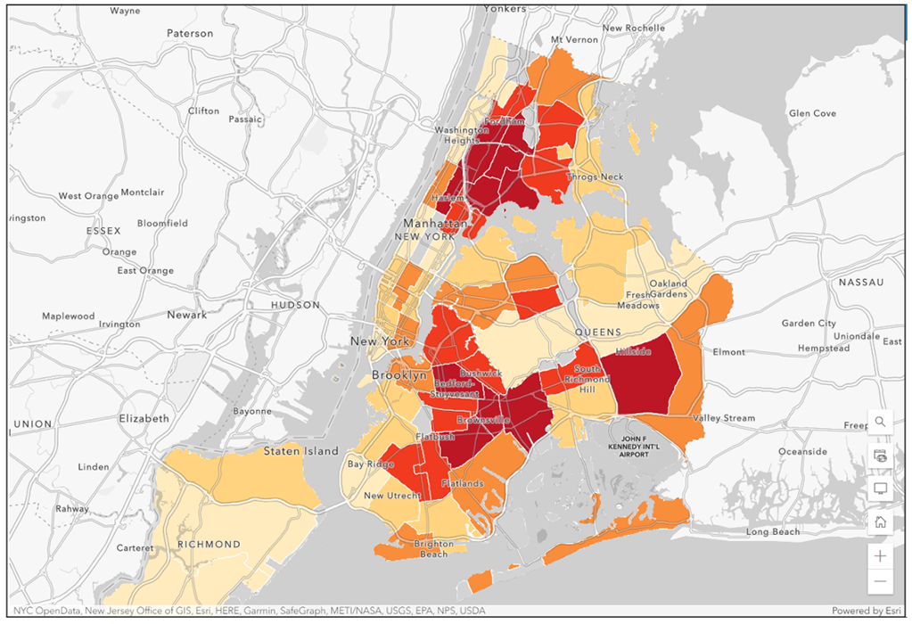 Heat Vulnerability Index in New York City