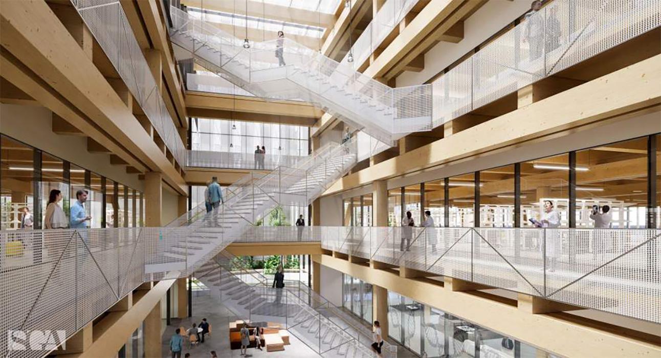  Mass Timber Life Sciences Concept in Boston.