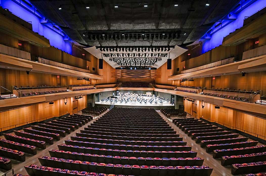 David Geffen Hall renovation at the Lincoln Center in Manhattan.