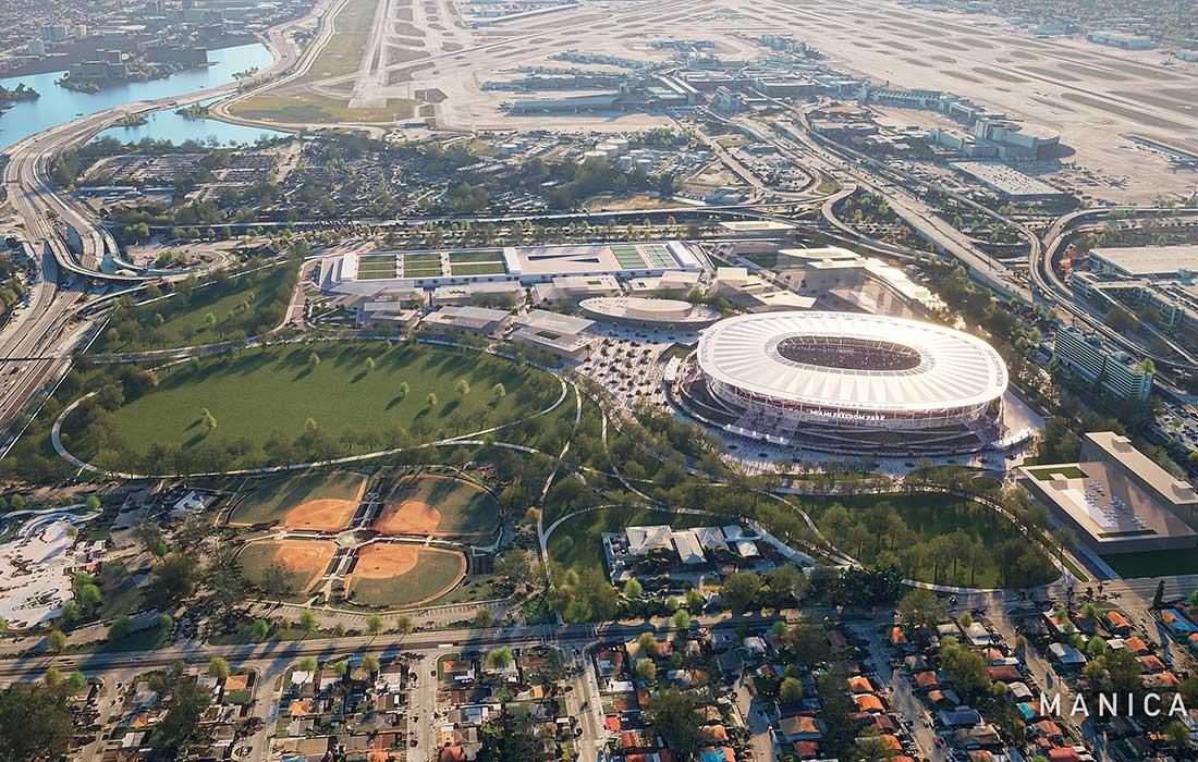 Inter Miami CF Stadium & Miami Freedom Park in Florida.