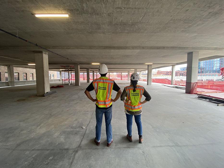 Thornton Tomasetti interns visit 919 W. Fulton in Chicago, Illinois.