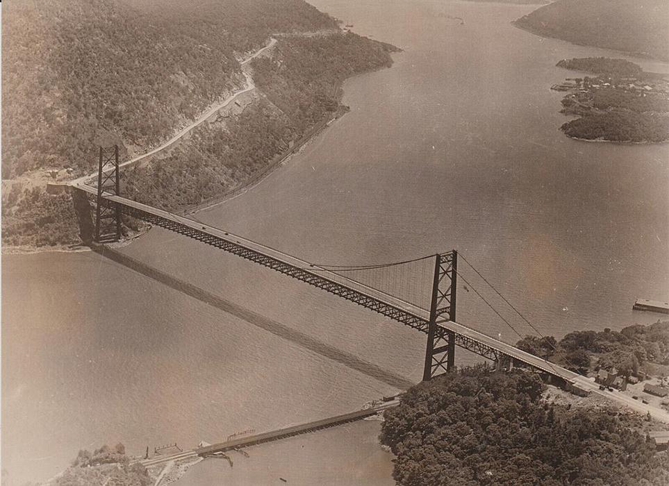 Bear Mountain Bridge in 1925 in Hudson Valley, New York.
