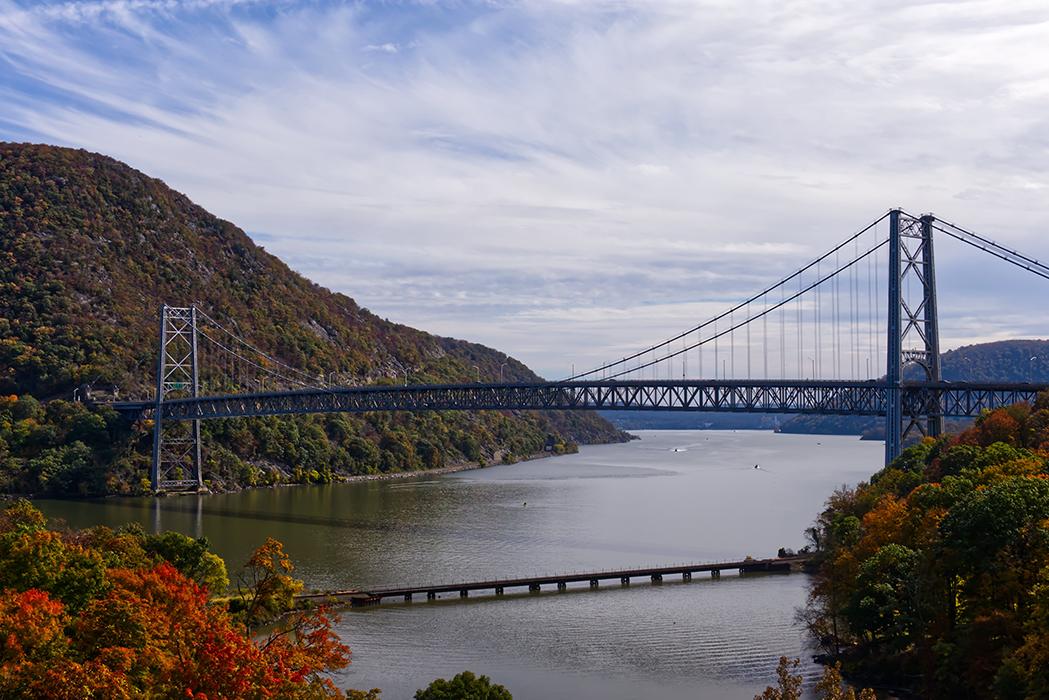Bear Mountain Bridge in Hudson Valley, New York.