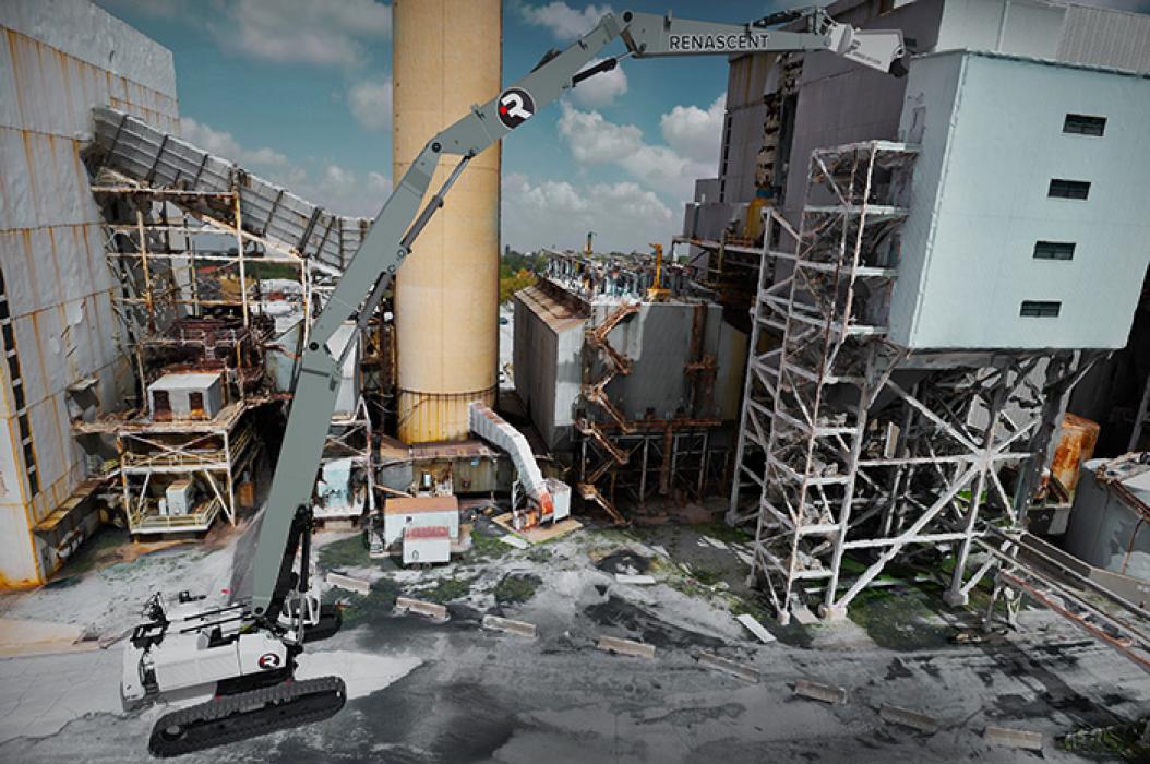 “RENATRON” Liebherr 9150 High Reach excavator in action.