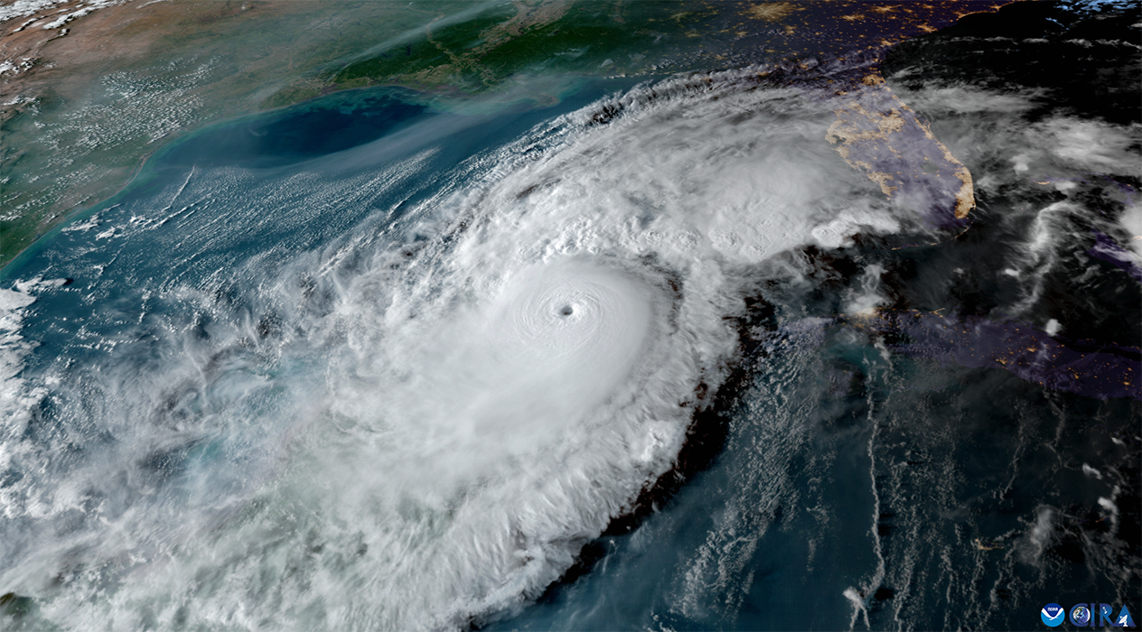 Image of Hurricane Milton from NOAA's GOES-16 satellite on Oct. 8, 2024.