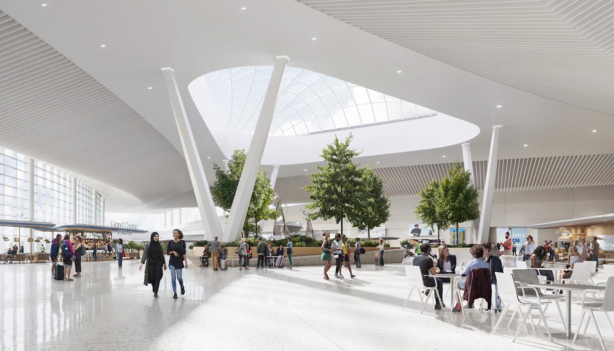 John Glenn Columbus International Airport, New Passenger Terminal in Columbus, Ohio.