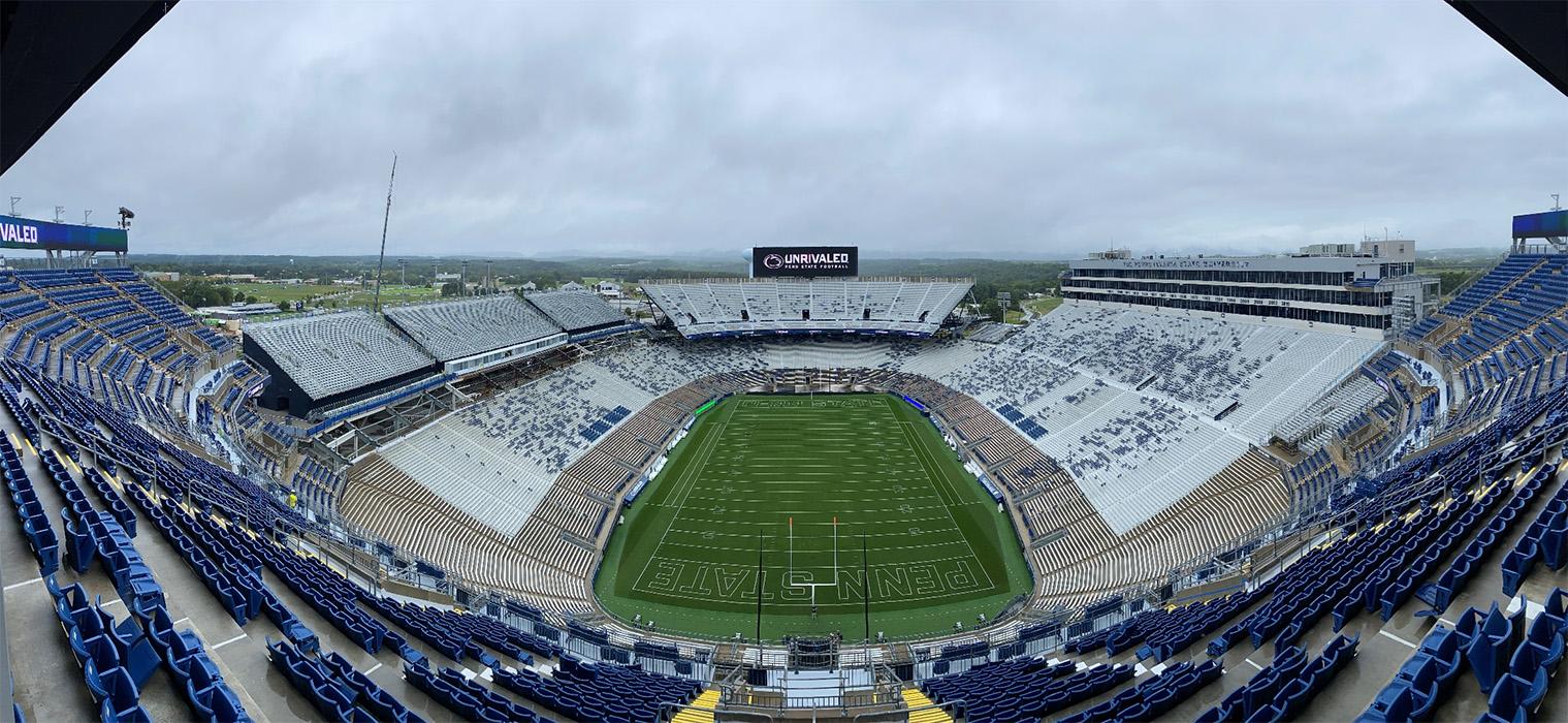 The Pennsylvania State University Beaver Stadium in University Park, Pennsylvania (after Phase 1).