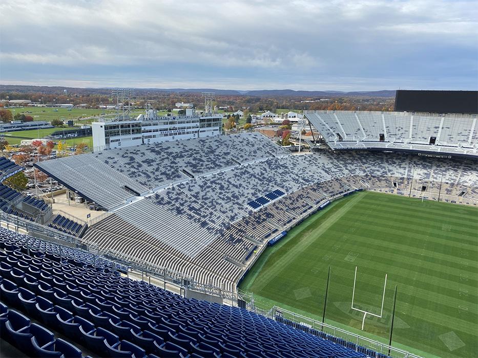 The Pennsylvania State University Beaver Stadium in University Park, Pennsylvania (before).