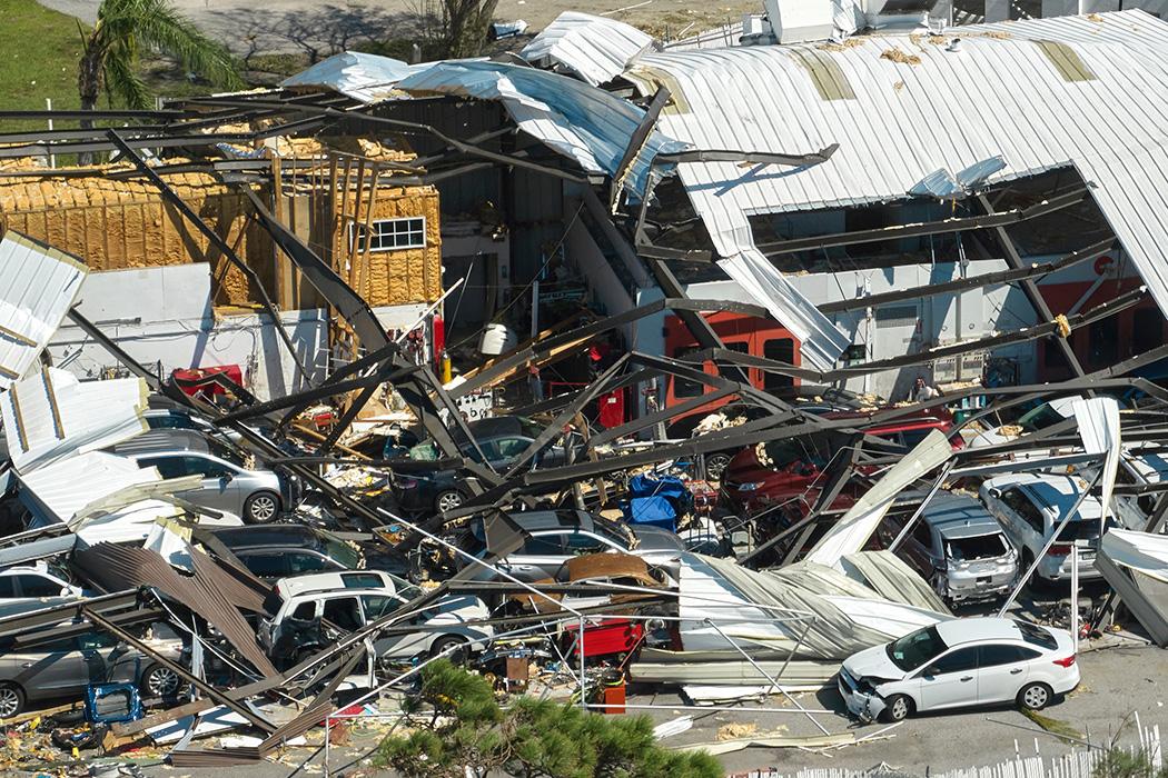 Damage in Florida from Hurricane Ian.