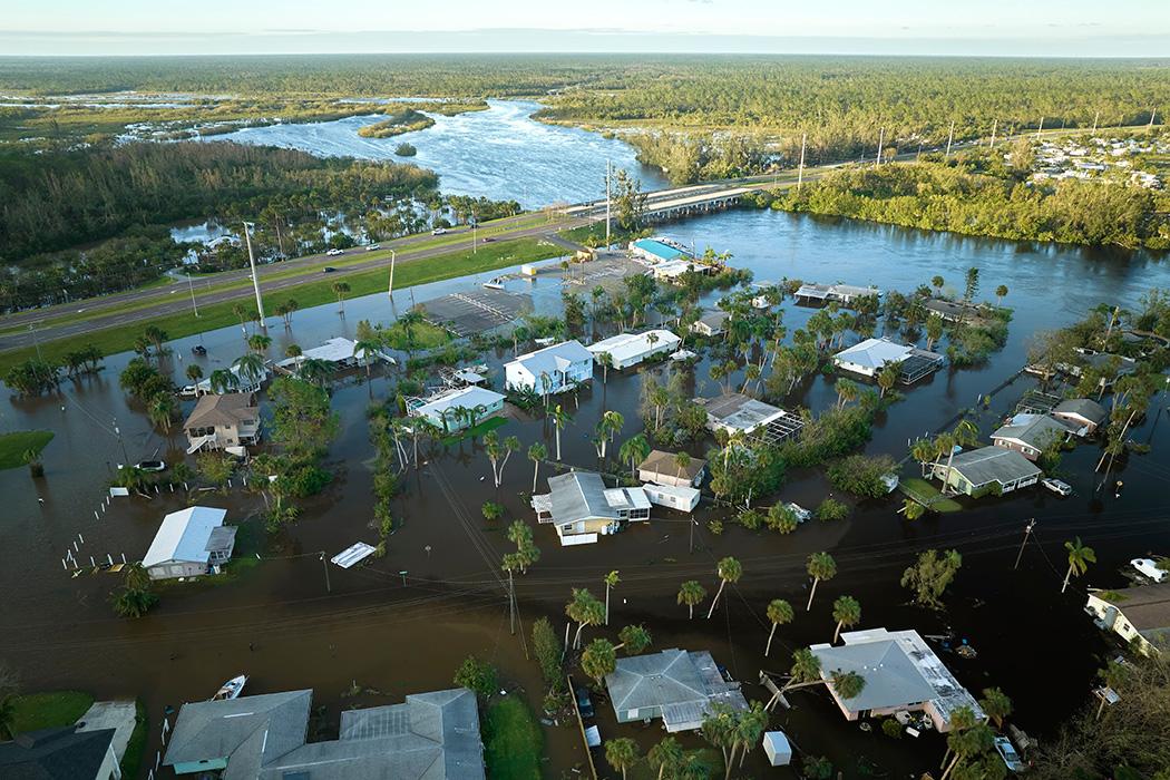 Damage in Florida from Hurricane Ian.