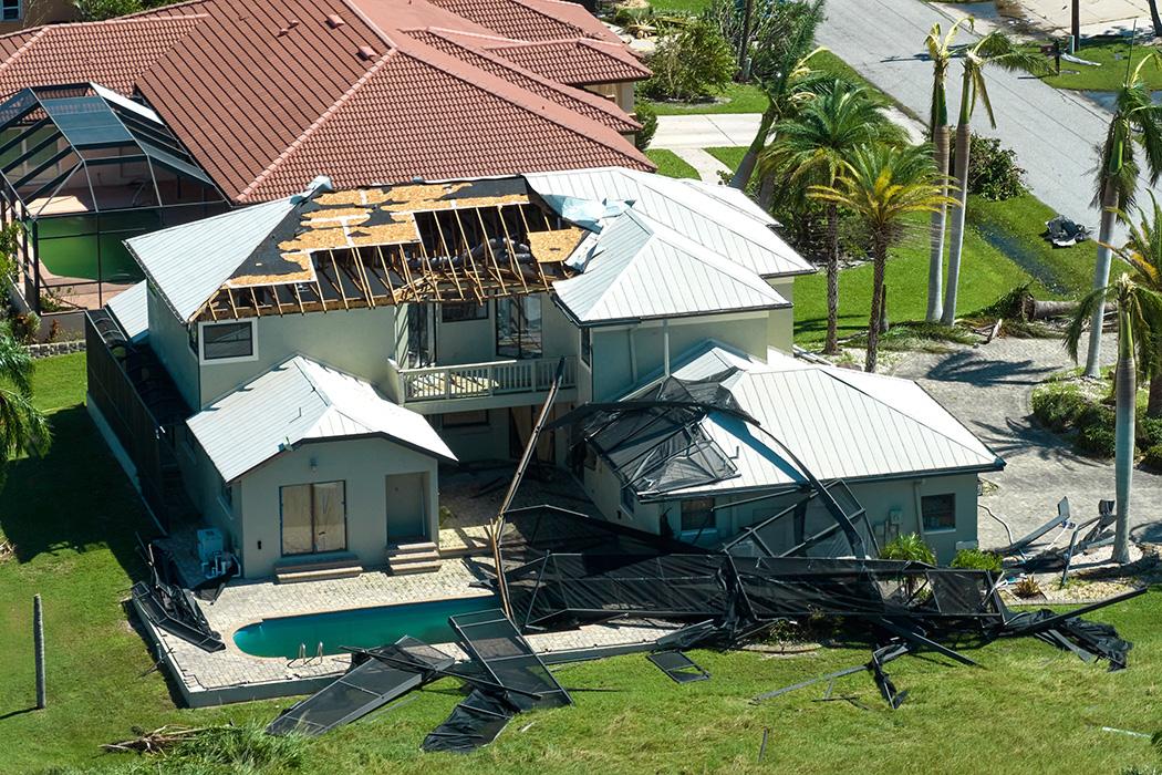 Damage in Florida from Hurricane Ian.