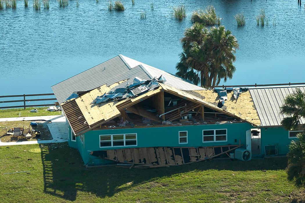 Damage in Florida from Hurricane Ian.