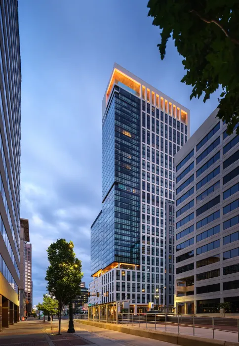 We provided structural engineering and performance-based design services to HKS for the residential high-rise.