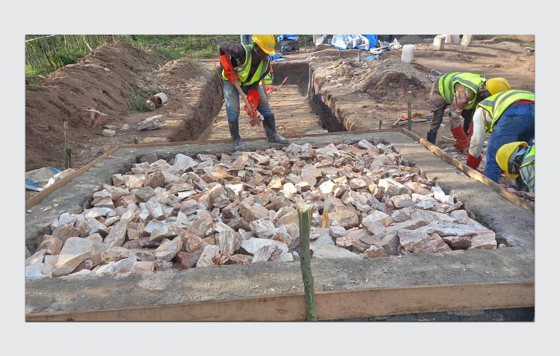 Substructure construction progress, April 2025.