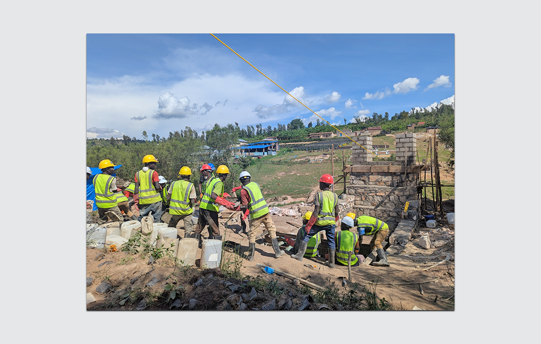 Substructure construction progress, April 2025.