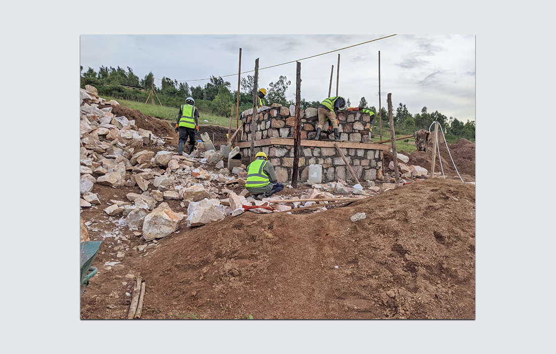 Substructure construction progress, April 2025.