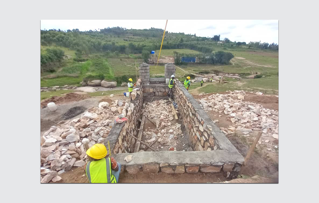 Substructure construction progress, April 2025.