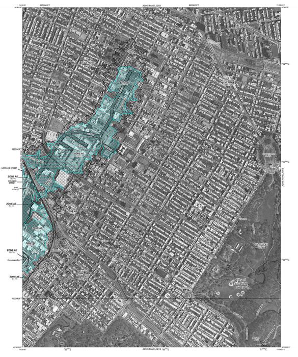 Located within a FEMA AE flood zone, flood resilience was a central design driver from the outset.