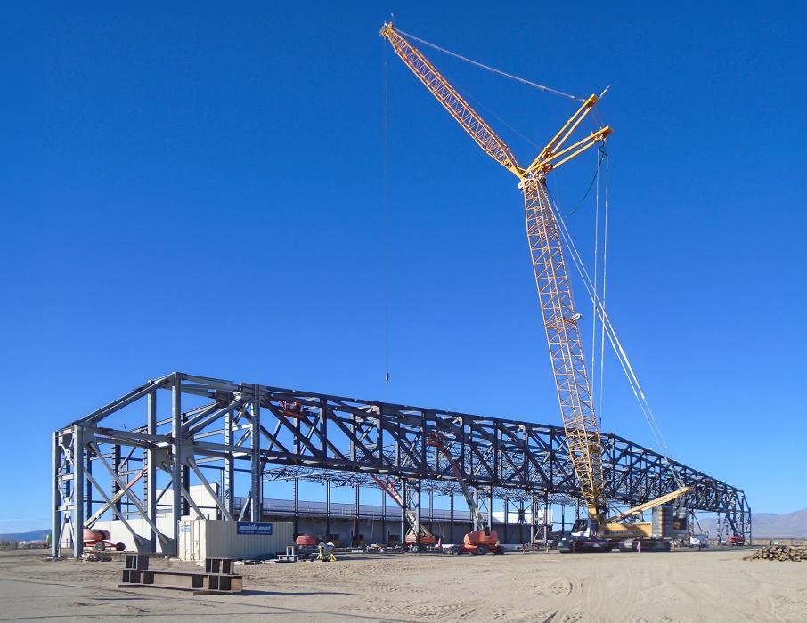 South Airfield Hangar Erection Engineering at Naval Air Weapons Station China Lake in California.