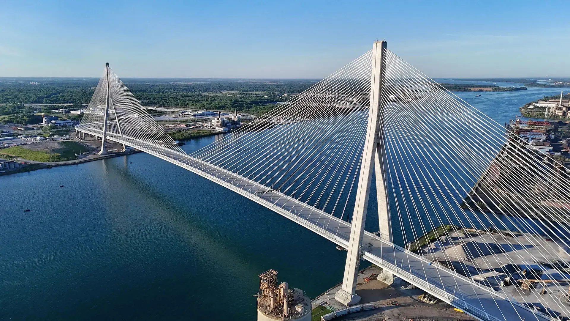 Integrated protective measures increased the resilience of the Gordie Howe International Bridge, a landmark cable-stayed bridge connecting Detroit, Michigan, and Windsor, Ontario.