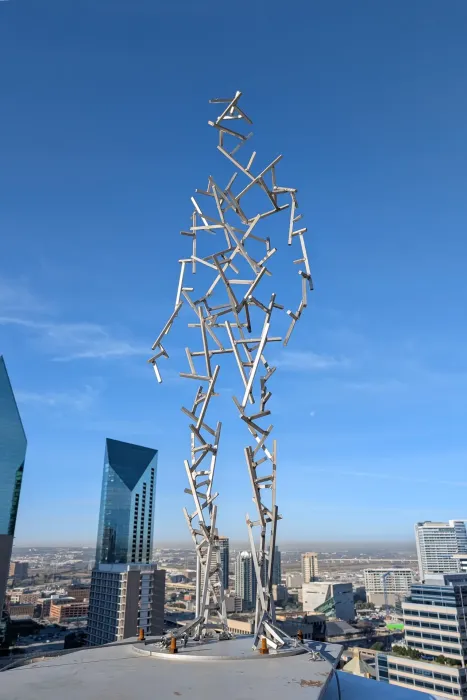 Antony Gormley Rooftop Sculptures in Dallas, Texas.