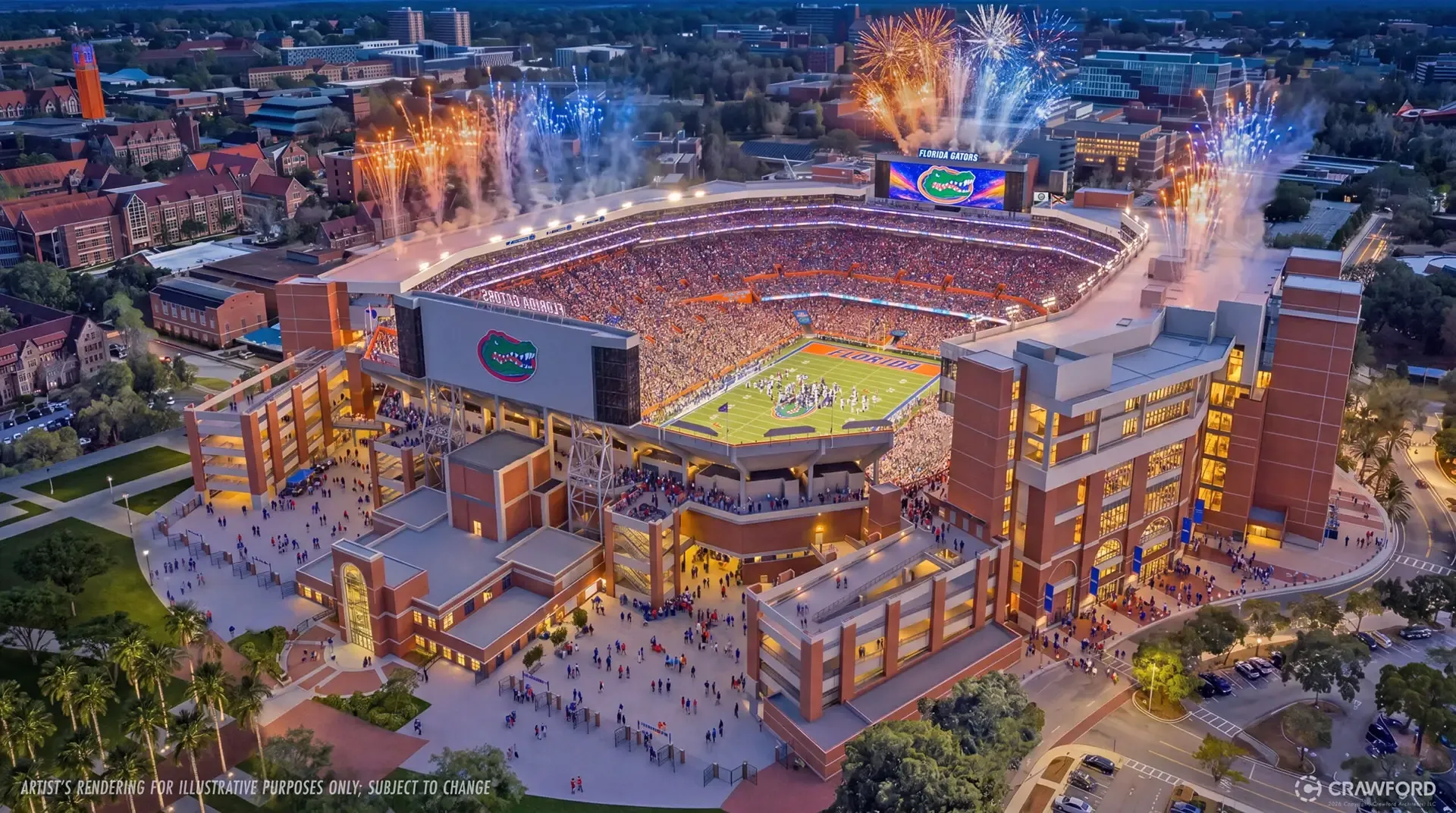 Rather than replace the existing stadium, the project builds strategically upon its historic framework, adding new structural elements that expand premium seating, improve circulation, and accommodate new amenities.