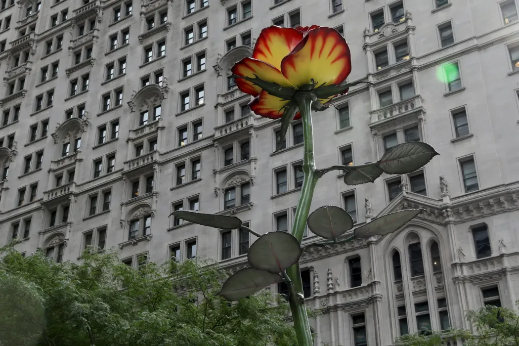 Brookfield Place Rose Sculpture in New York City.