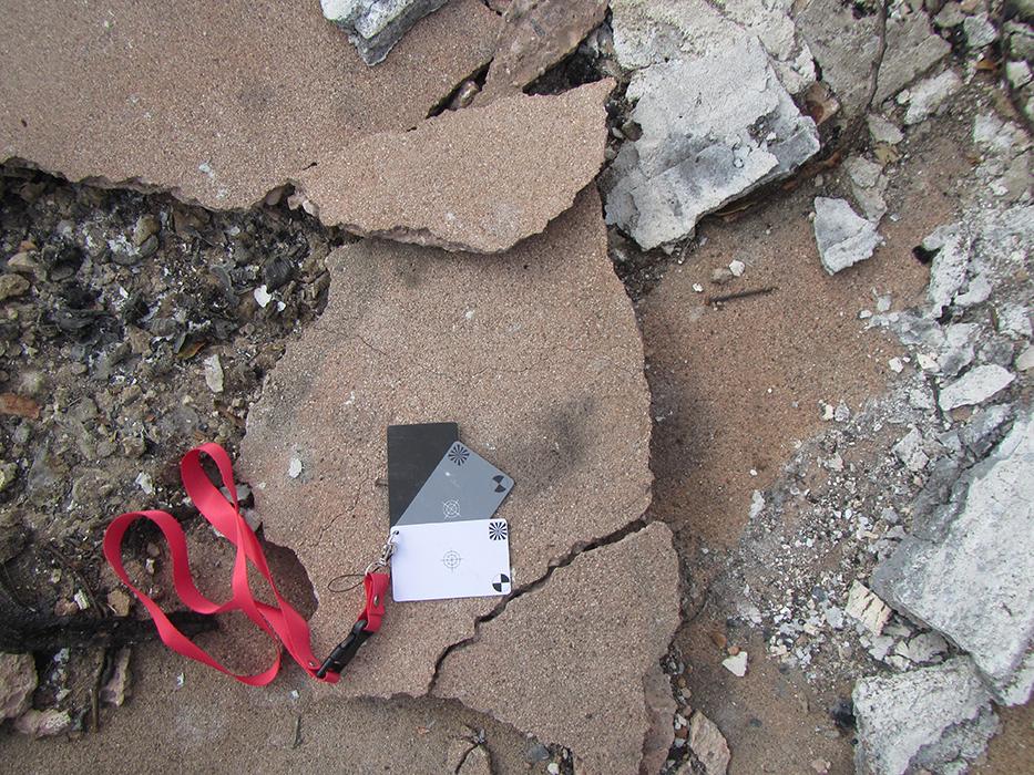 Basement slabs showed relatively limited cracking and discoloration.