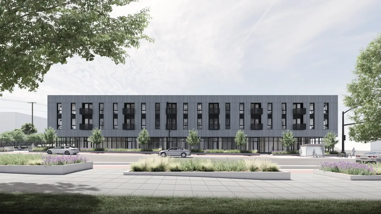 Situated along Des Moines’ historic Ingersoll Avenue corridor, the three-story Goldfinch Lofts is one answer to a simple but ambitious question: What should affordable housing look like in a modern Midwestern city?