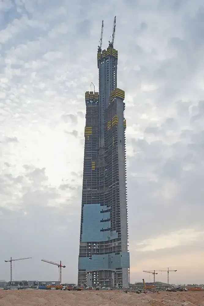 At an estimated rate of four meters per week, Jeddah Tower is climbing at a rapid pace. 