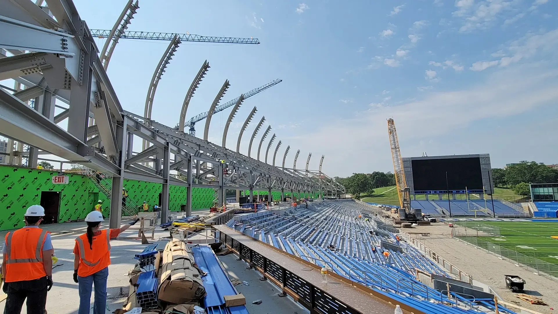 The new stadium also has retractable and removable seating at the end zone corners so the field can be used for MLS friendly matches.
