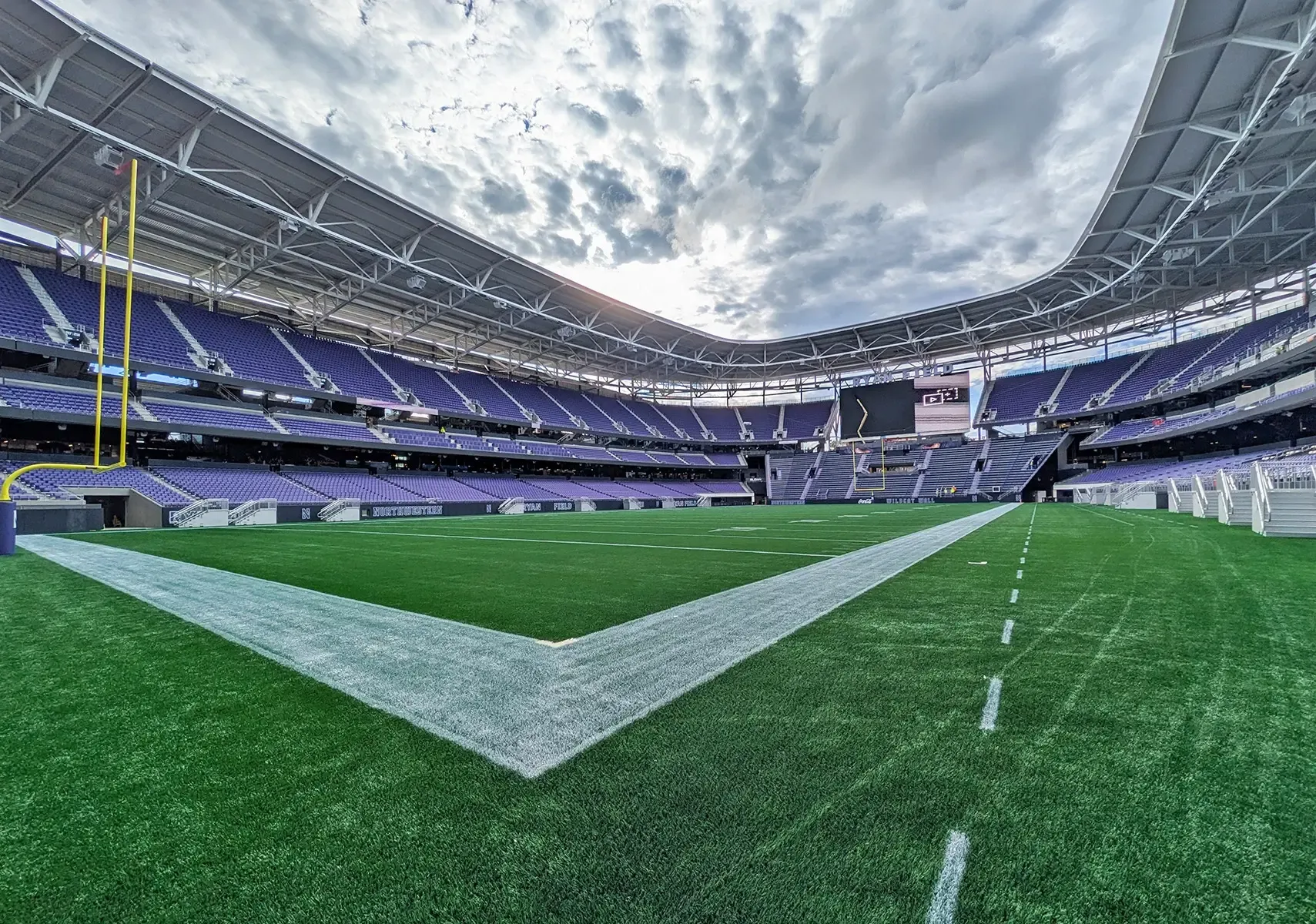 A state-of-the-art canopy gives the stadium a modern look while containing crowd noise and lighting pollution.