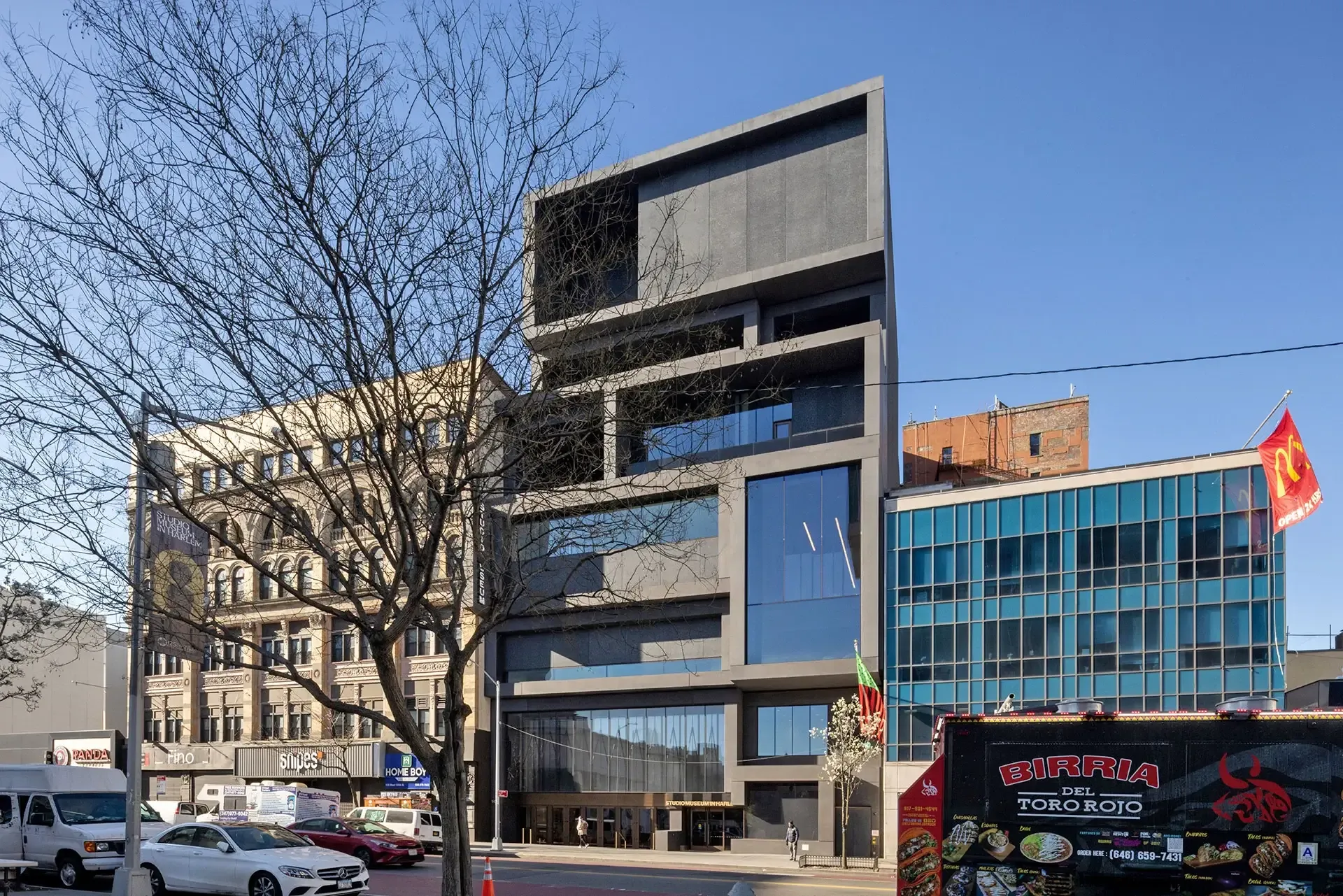 The Studio Museum in Harlem’s new home at 144 West 125th Street replaces a former bank building with an 82,000-square-foot facility with five stories of galleries, artist-in-residence studios, education spaces, and a public rooftop terrace. 
