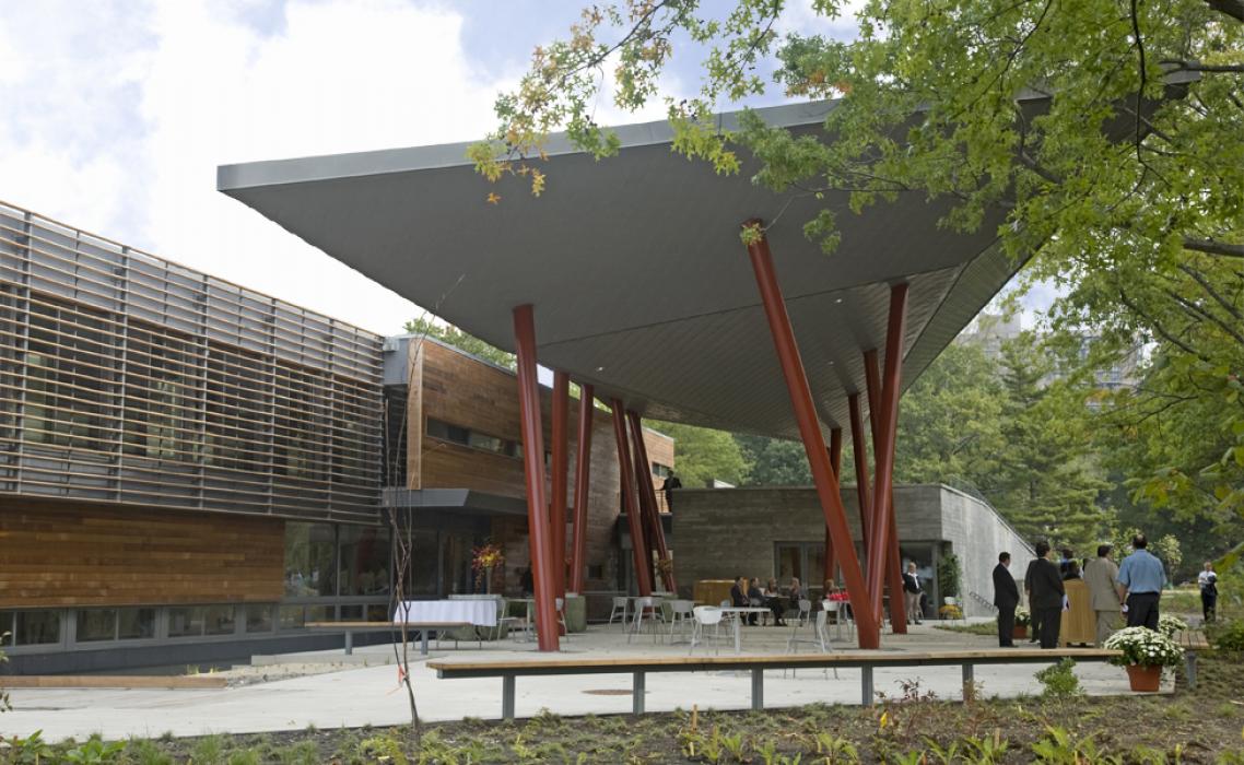 Queens Botanical Gardens Visitor Center, Flushing, New York.