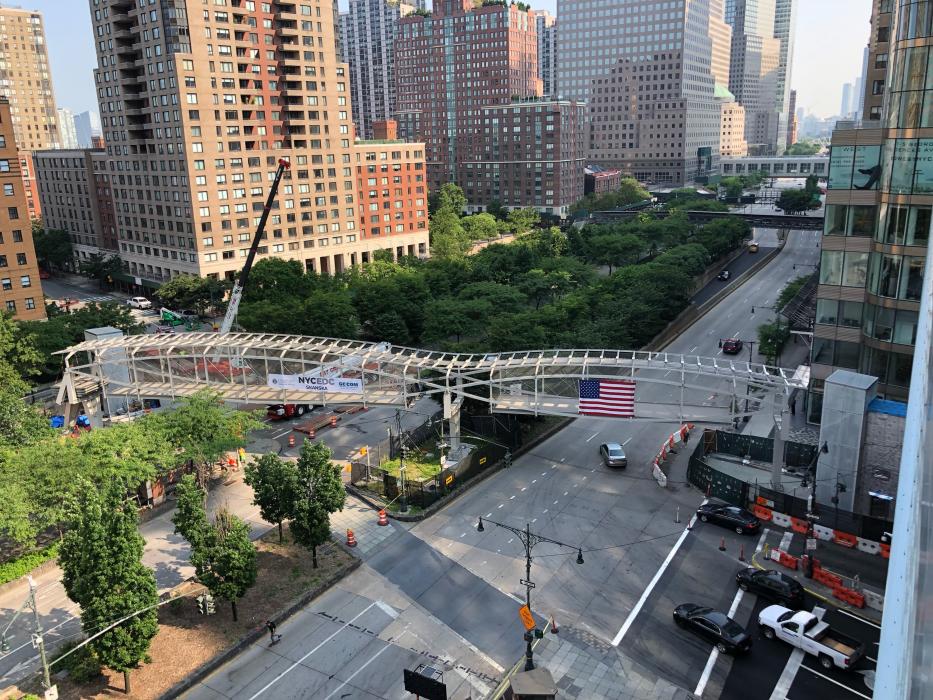 Robert R. Douglass Bridge (West Thames Street Pedestrian Bridge), New York, New York.