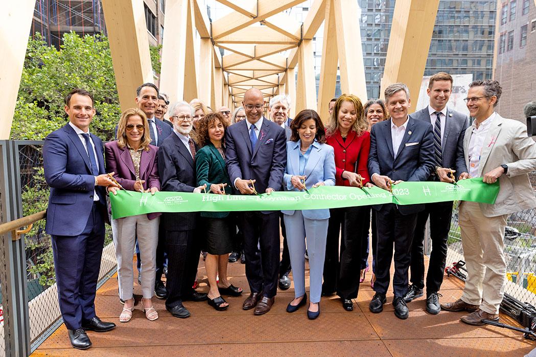 The Highline Moynihan Connector ribbon cutting ceremony on June 21, 2023.