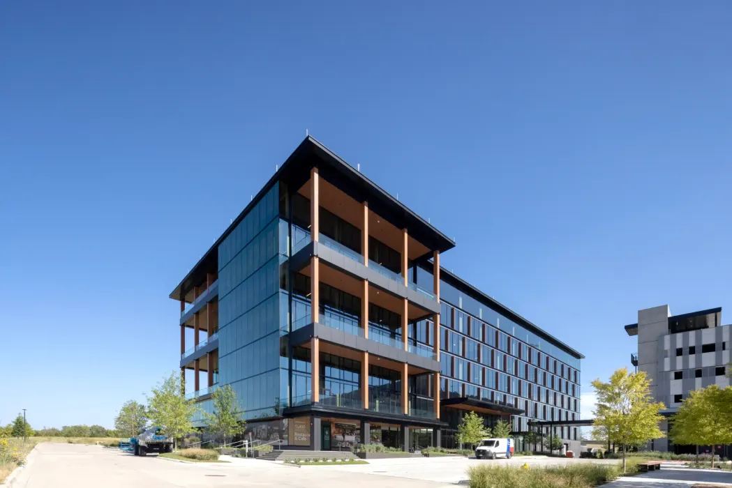 The Offices at Southstone Yards in Dallas, Texas, is the first mass timber office building in the region and the second largest in the country.