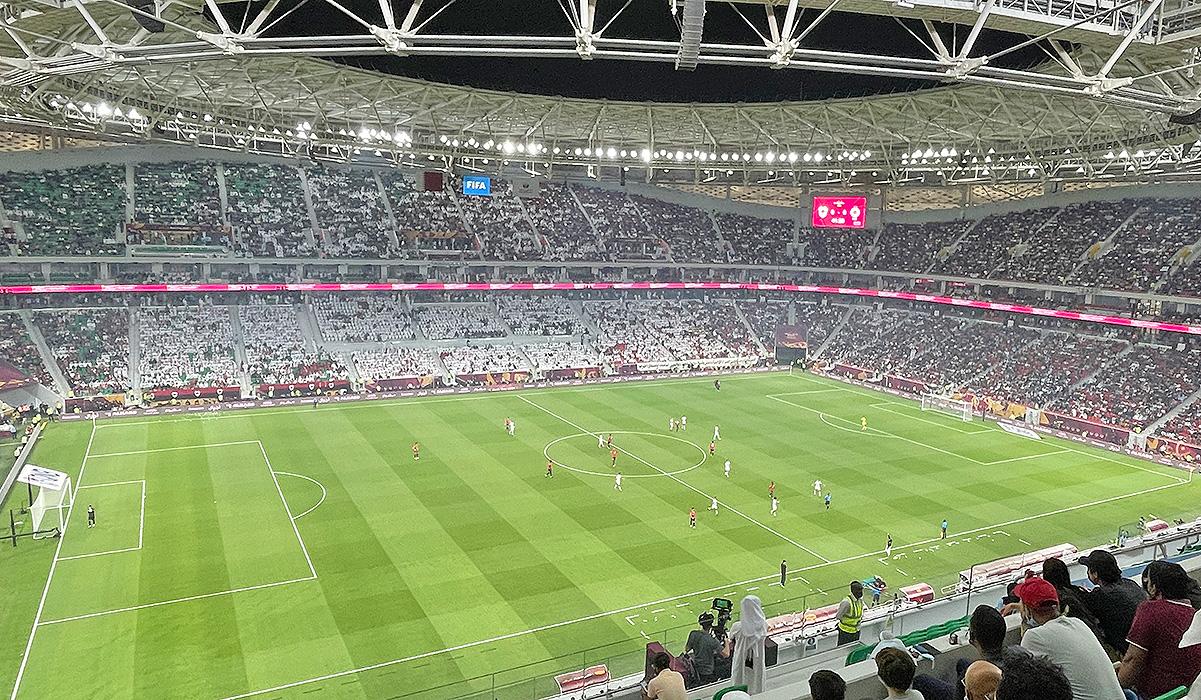 Al Thumama Stadium in Doha, Qatar.