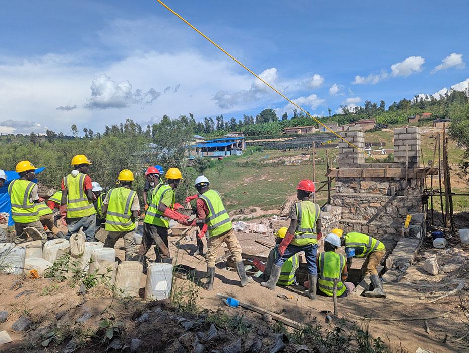 Substructure construction progress, April 2025.